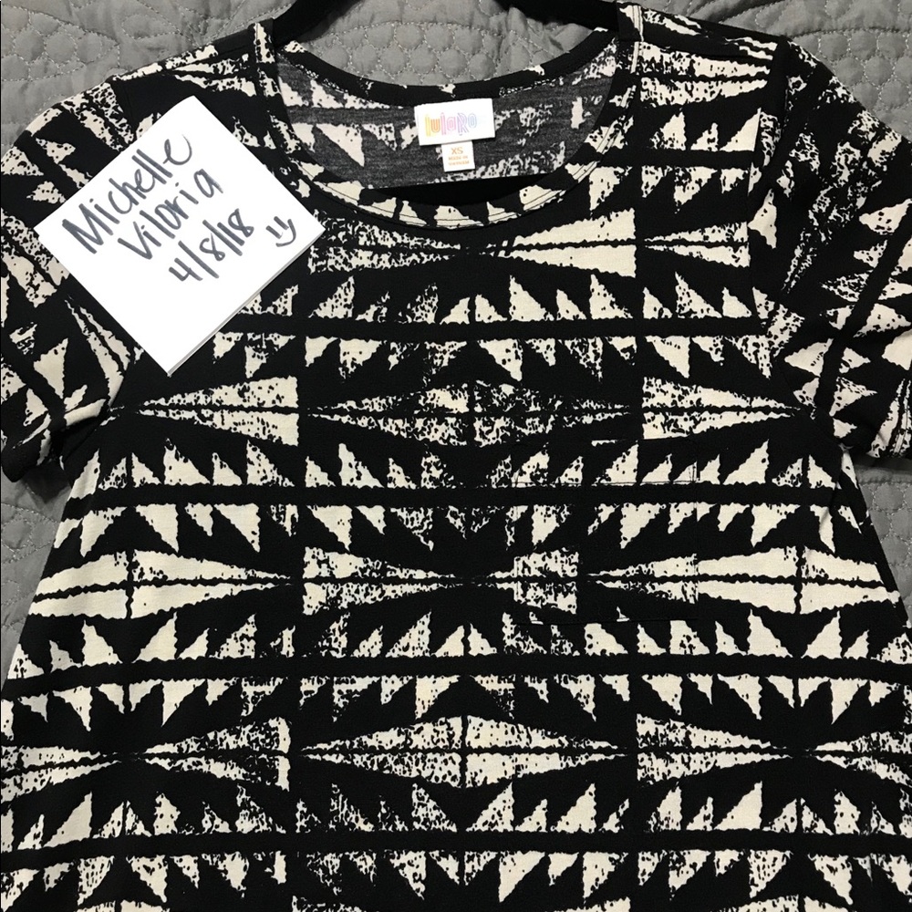 XS Carly Dress Black & off white